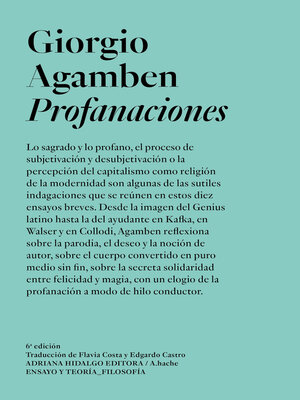 cover image of Profanaciones